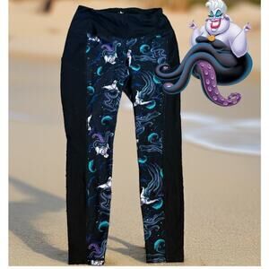 Disney Princess Villains Ursula Leggings Galaxy Print Women’s XS RUn Disney